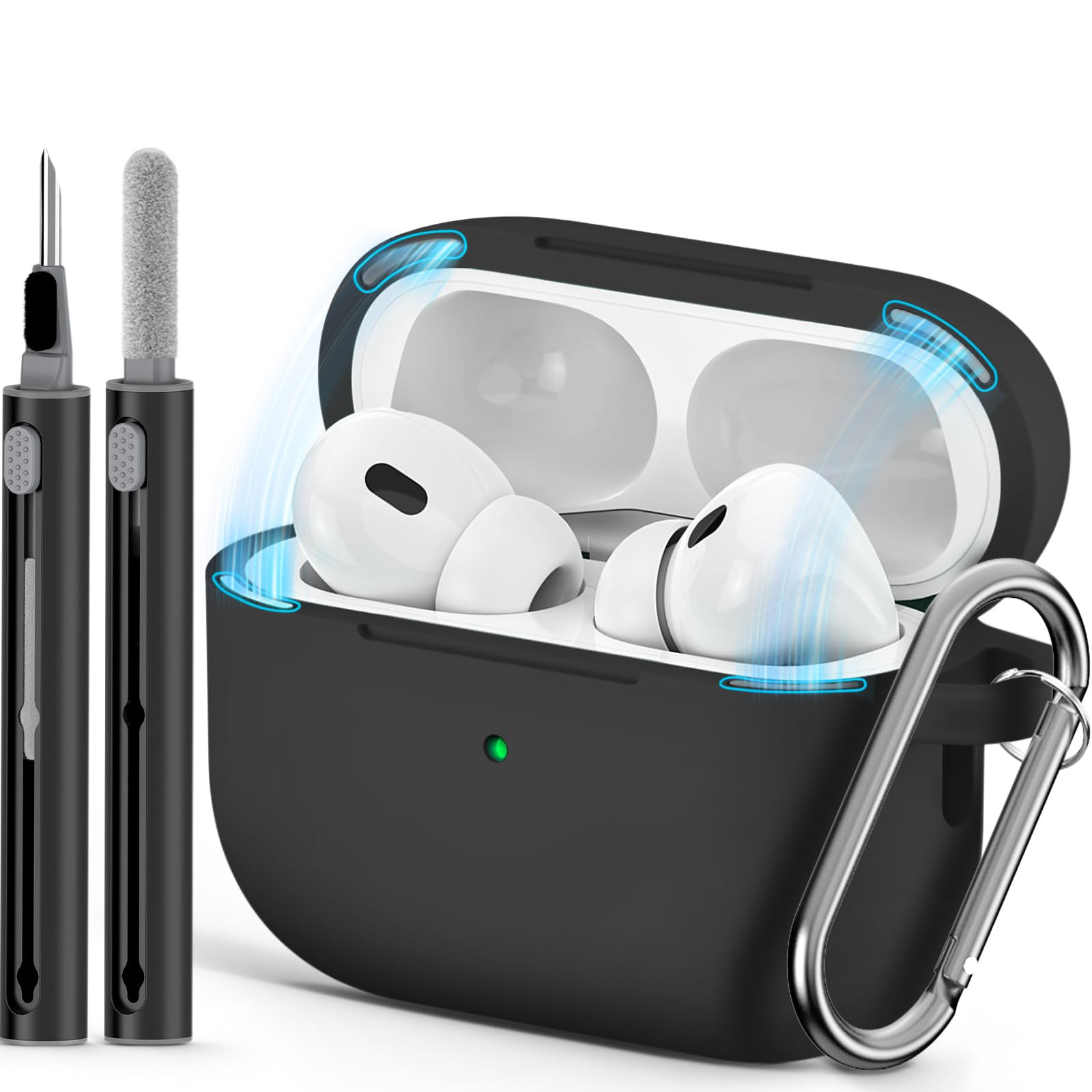 for AirPod Pro Case Cover with Cleaner Kit,Soft Silicone Protective Case for Apple AirPods Pro 2n... | Amazon (US)
