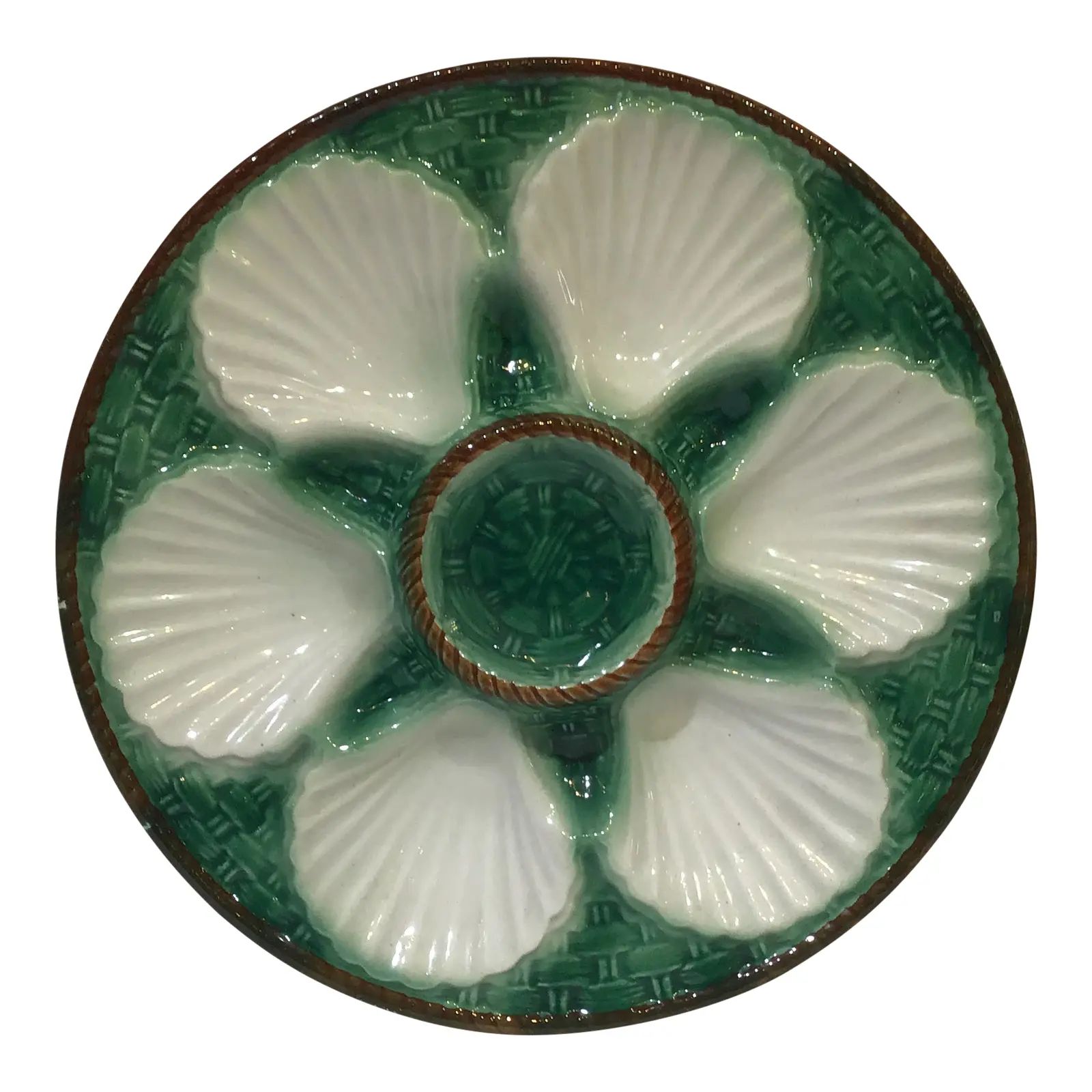 1950s French Oyster Plate | Chairish