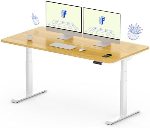 FLEXISPOT E6 Pro Oval Leg Dual Motor 3 Stages Standing Desk 55x28 Inch Whole-Piece Board Electric... | Amazon (US)