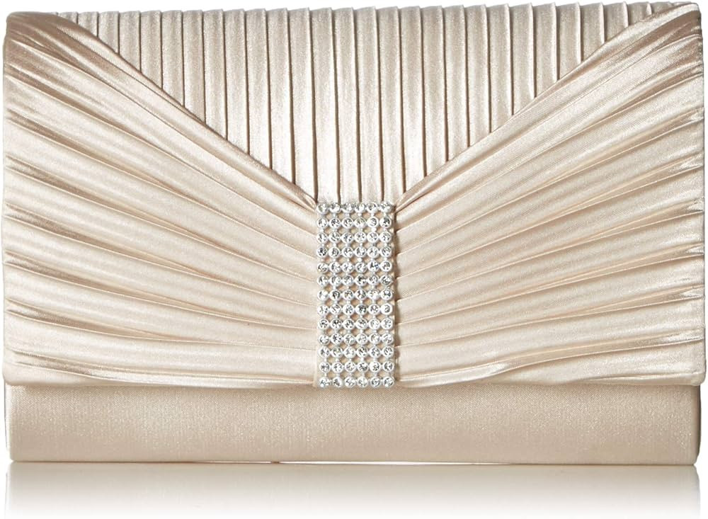 Jessica McClintock Alexis Pleated Flap with Rhinestones | Amazon (US)