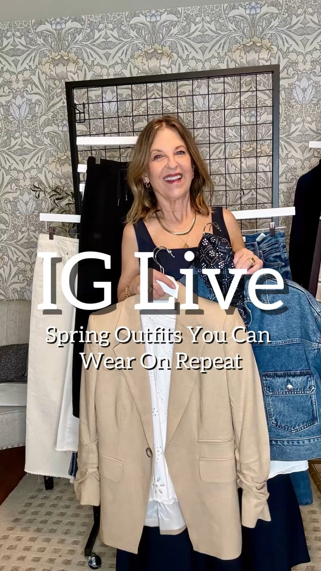 Today's IG Live - Spring Outfits To Wear on Repeat. 
Plus Sale report: Spanx 25% off with my LTK app promo code. Madewell: 25% off insider sale; Nordstrom Beauty: 15% off. 

#LTKootd #LTKSpringSale #LTKOver40