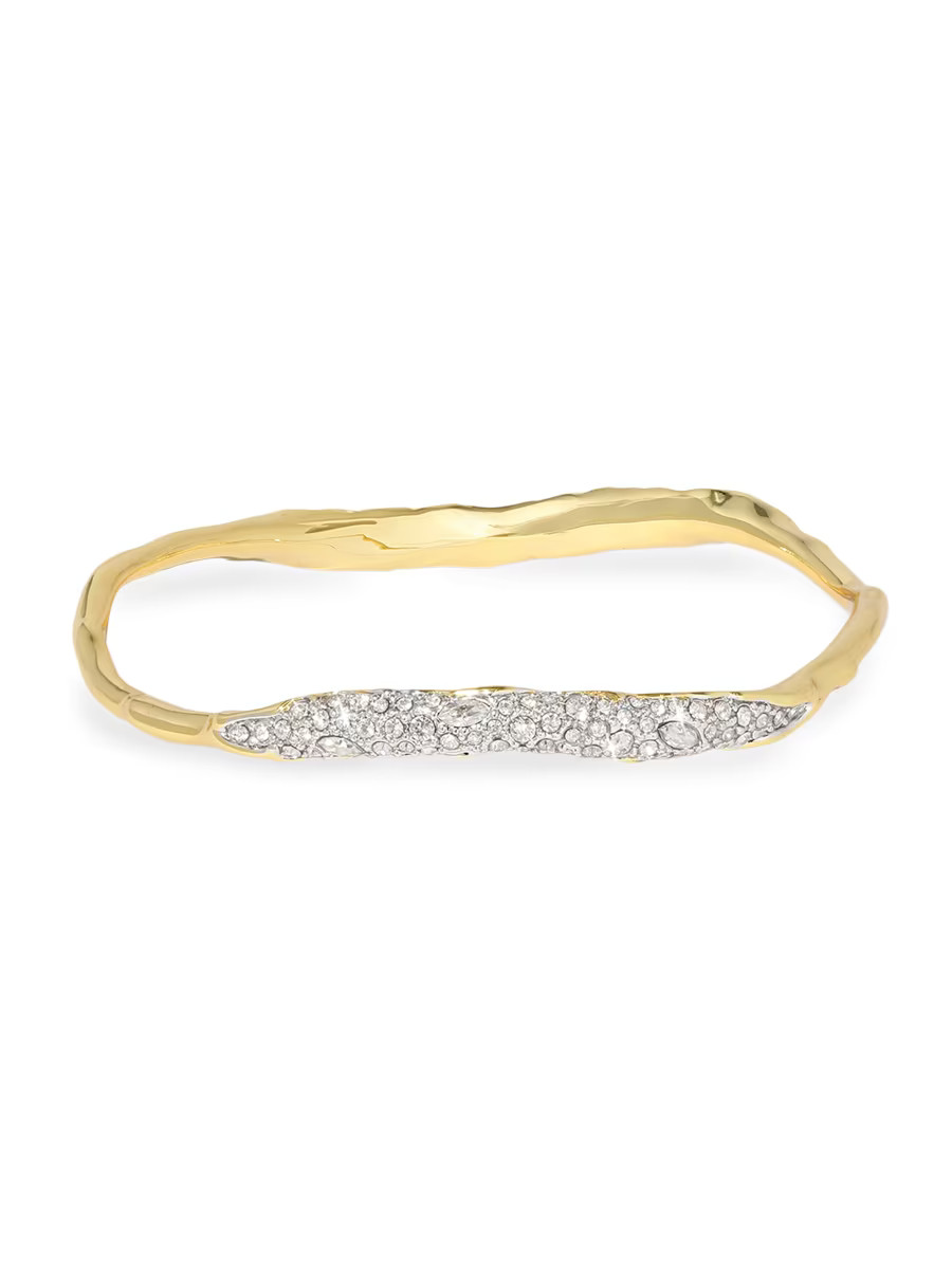 Alexis Bittar Solanales Two-Tone &amp; Glass Crystal Bangle | Saks Fifth Avenue | Saks Fifth Avenue