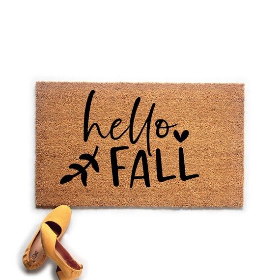 Hello Fall Doormat Fall Home Welcome Mat Cute Farmhouse Door | Etsy | Etsy (US)
