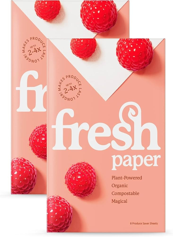 FRESHPAPER Keeps Fruits & Vegetables Fresh for 2-4x Longer, 16 Reusable Food Saver Sheets for Pro... | Amazon (US)
