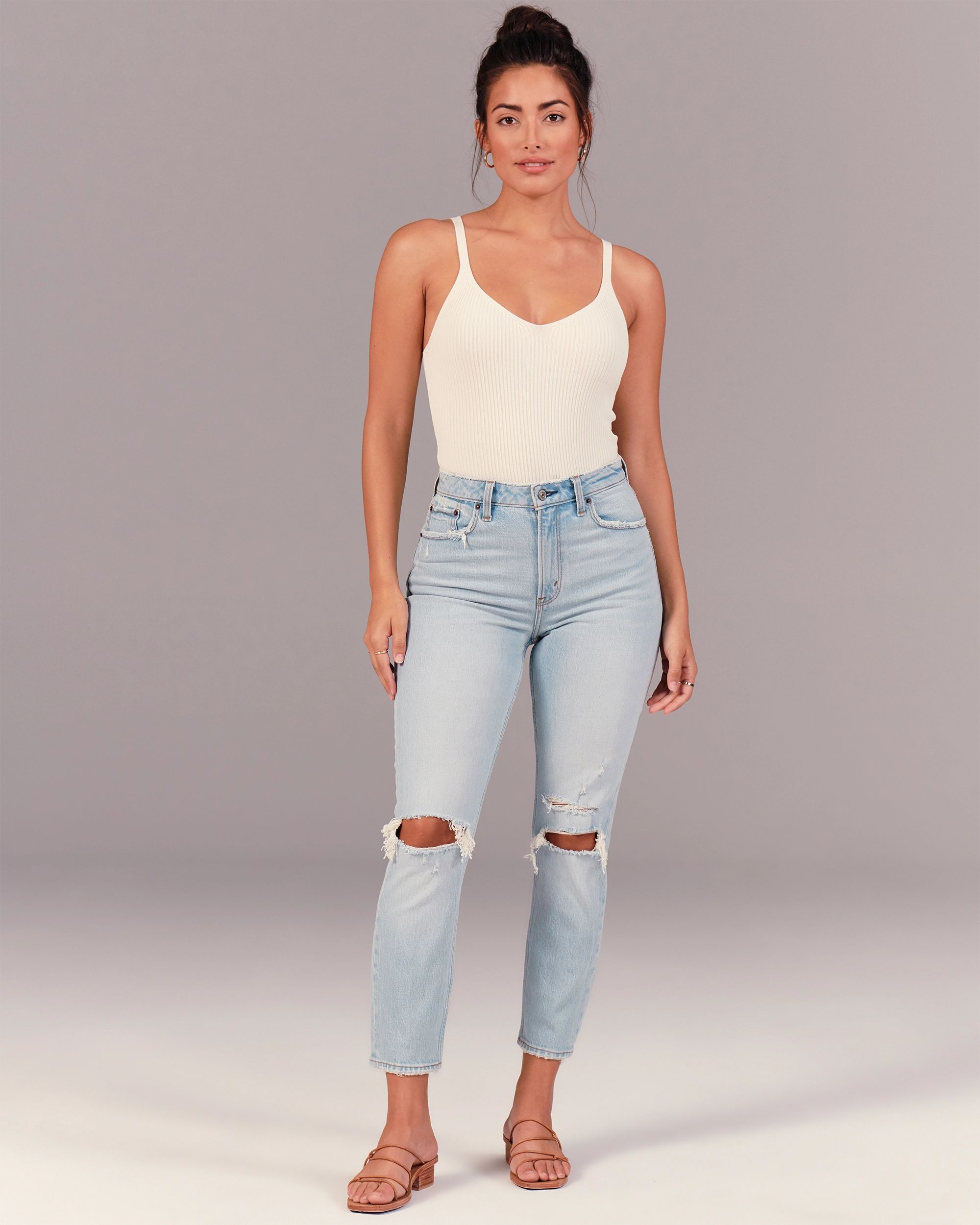 Curve Love High Rise Mom Jeans | Abercrombie & Fitch (US)