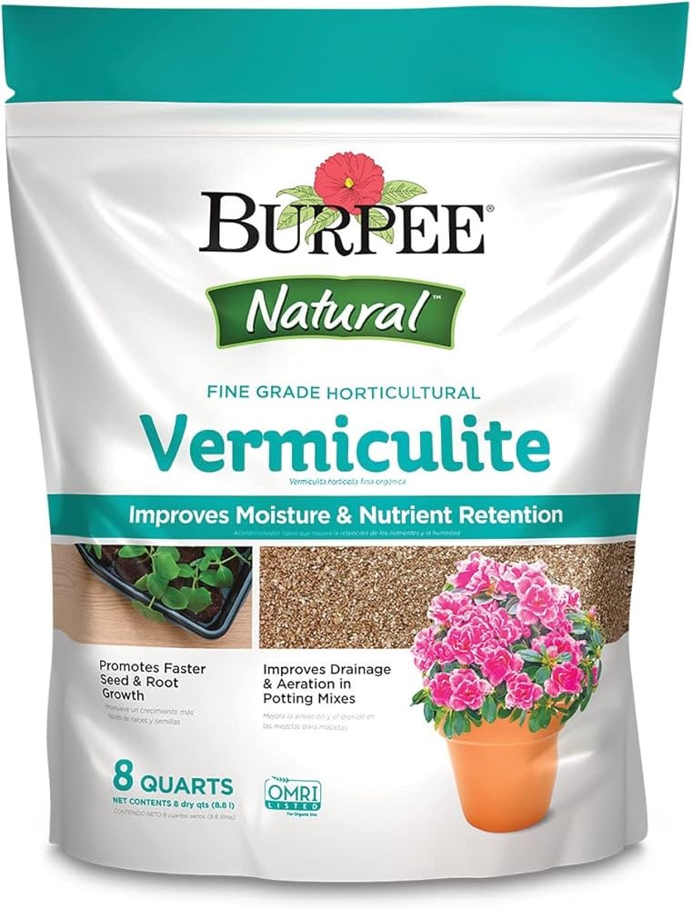 Burpee Organic Horticultural Add to Potting Soil | Ideal for Seed Starting, Water Retention and P... | Amazon (US)