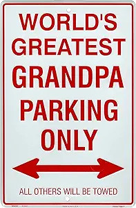 Hangtime World's Greatest Grandpa Parking Only 8x12 inch Sign | Amazon (US)