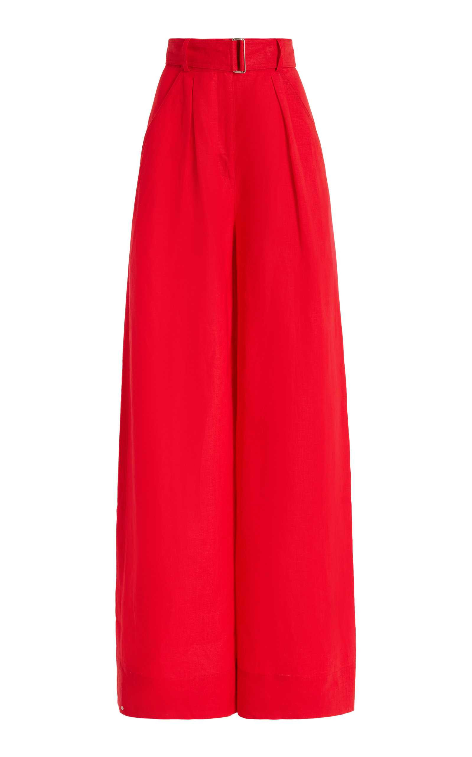 Pleated Linen Wide-Leg Pants | Moda Operandi (Global)