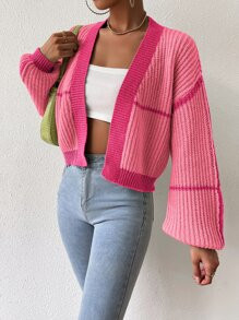 Contrast Trim Lantern Sleeve Duster Cardigan SKU: sw2208096362140199(500+ Reviews)$18.99$18.04Joi... | SHEIN