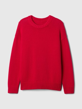 100% Cotton Oversized Boyfriend Sweater | Gap (CA)