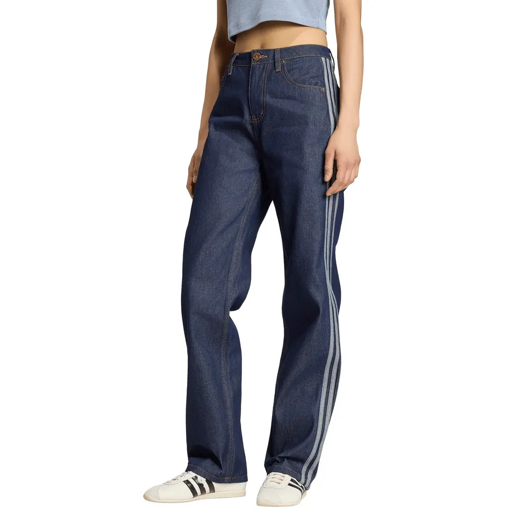 adidas Originals Straight Leg Jeans in Indigo Denim at Nordstrom, Size 31 | Nordstrom