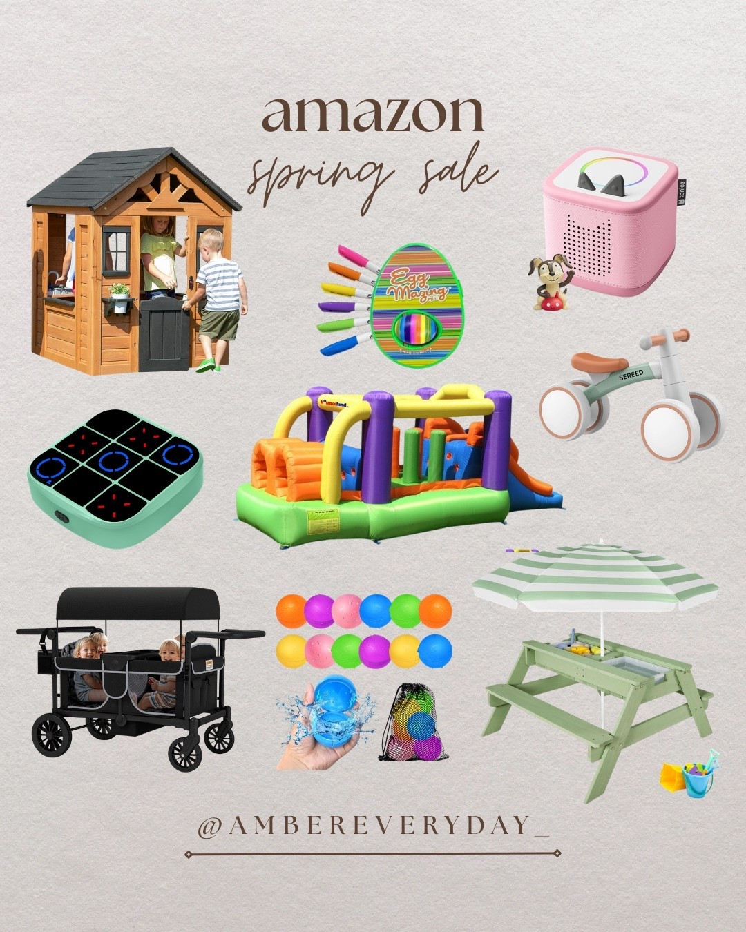 Amazon Kid Spring Sale! Outdoor playhouse, outdoor table, 4 seater stroller, kids toys 💙

#LTKKids #LTKSaleAlert #LTKHome