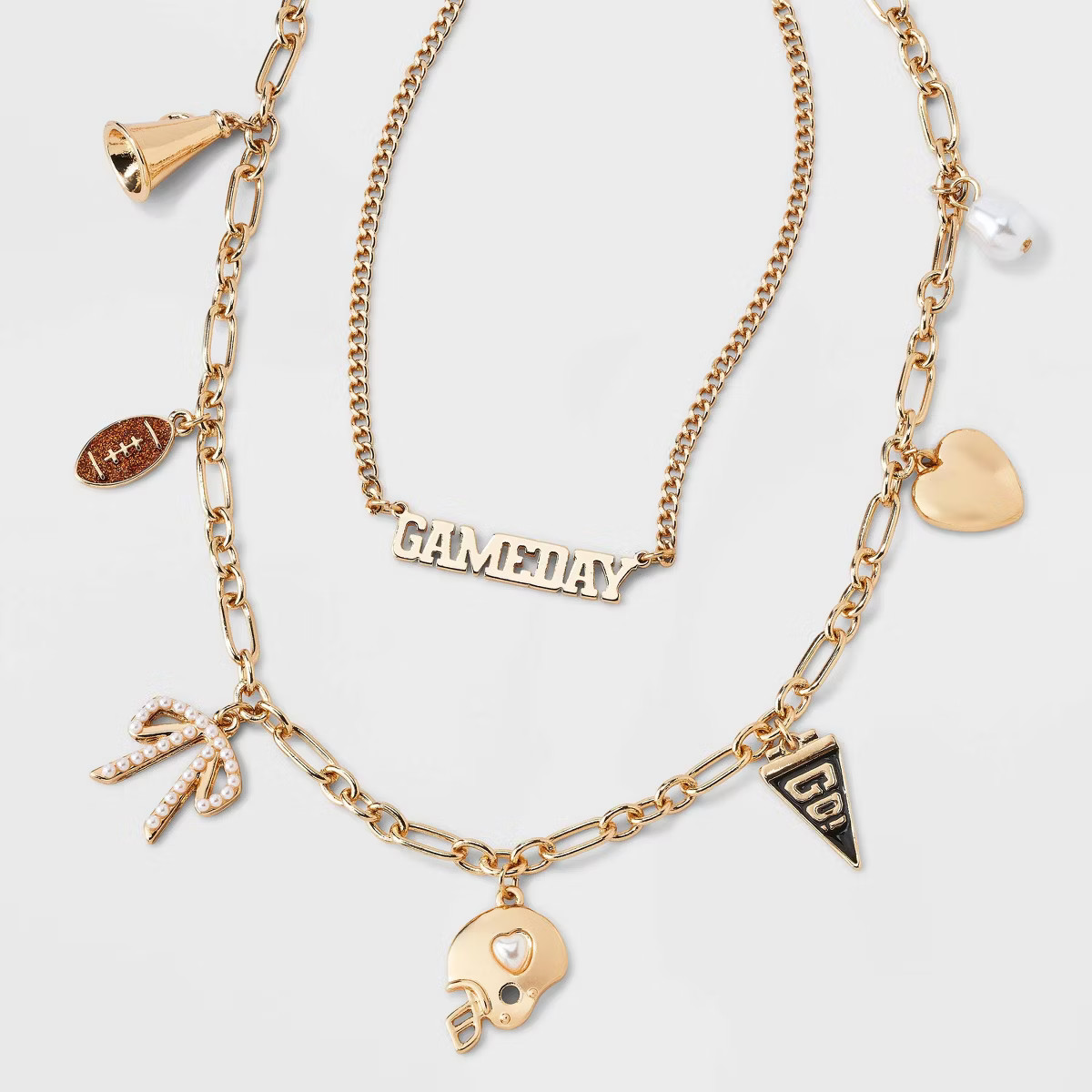 Game Day Charm Necklace Set 2pc - Wild Fable™ Gold | Target