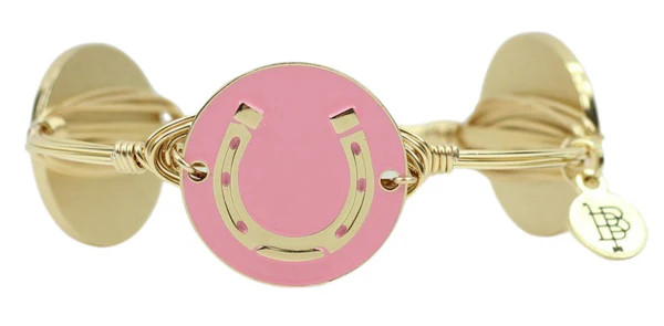 The Horseshoe Bangle Bracelet - Pink | Bourbon and Boweties