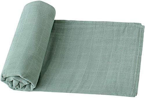 LifeTree Solid Baby Swaddle Blankets, 100% Organic Cotton, Muslin Receiving Blanket Wrap for Boys... | Amazon (US)