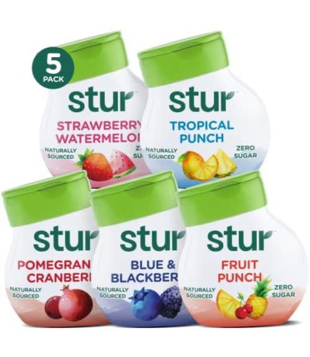 Stur Liquid Water Enhancer | Classic Variety | Sweetened with Stevia | High in Vitamin C & Antioxidants | Sugar Free | Daily Hydration & Workout Recovery | Zero Calories | Keto | Vegan (5 Pack)

#LTKhome #LTKfit #LTKfamily