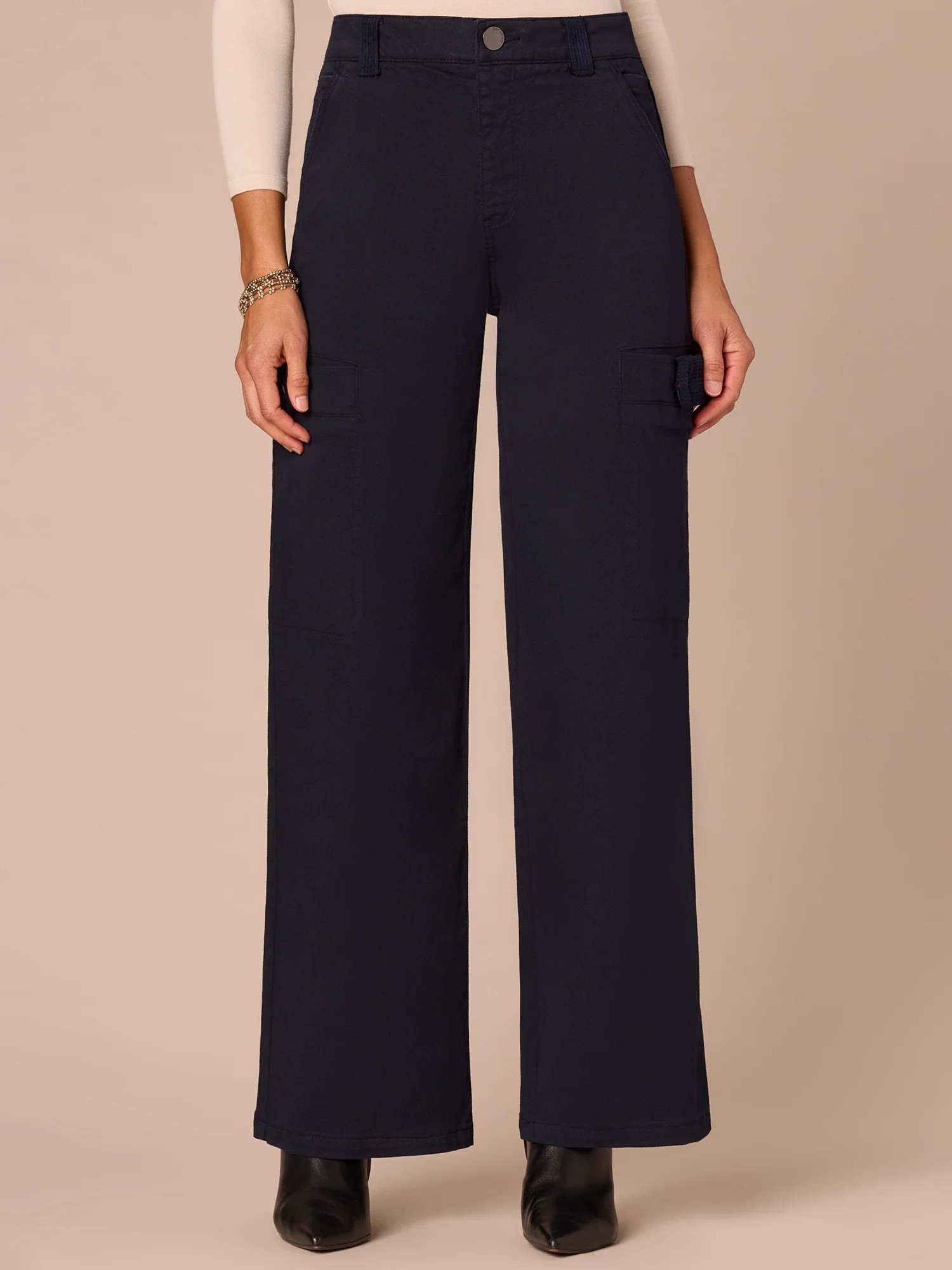 "Ab"solution® Skyrise Corduroy Contrast Mixed Media Wide Leg Jeans | Democracy Clothing