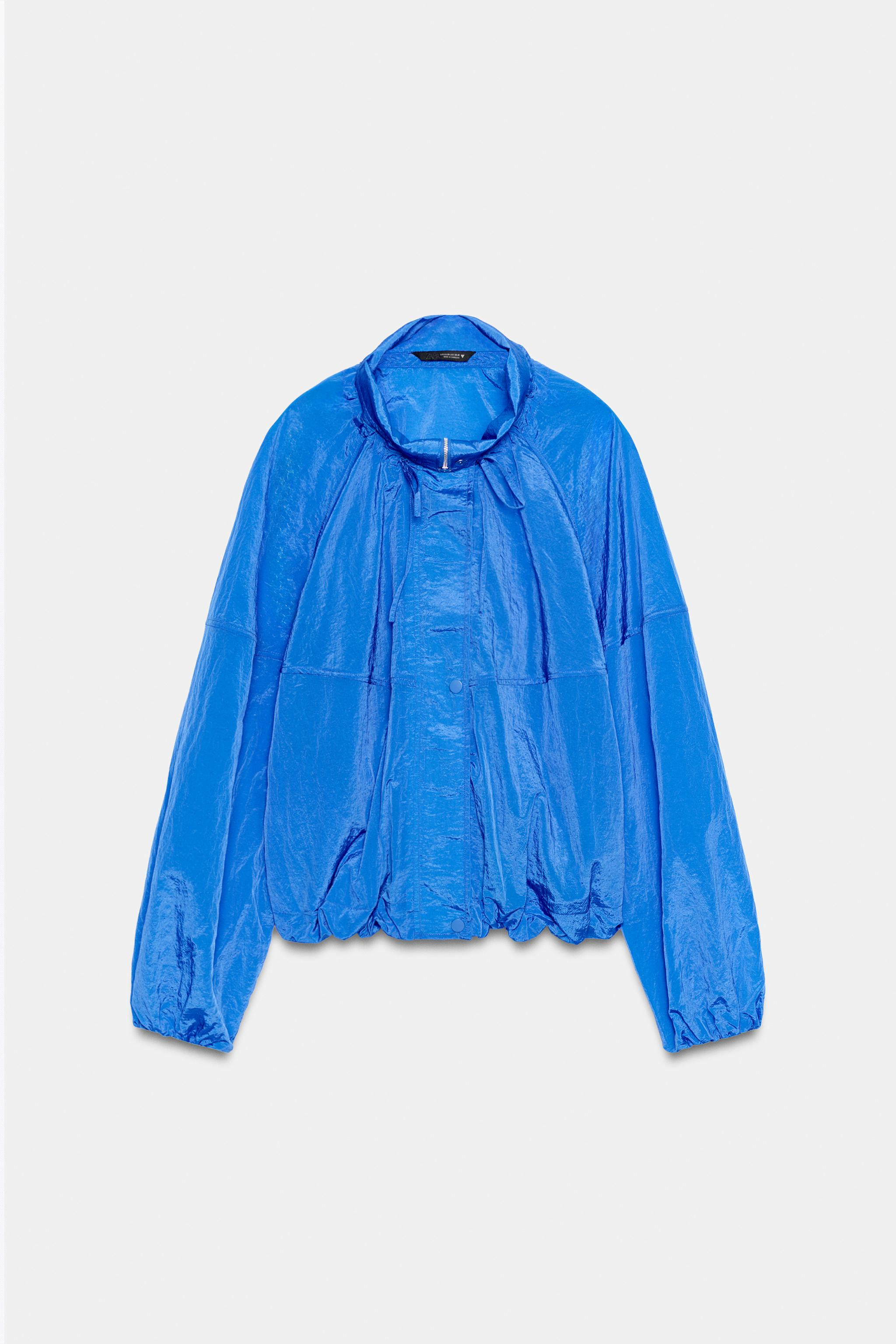 NYLON GATHERED JACKET | Zara Canada