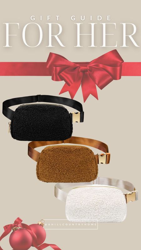 Amazon gift idea for her! 

Follow me @ahillcountryhome for daily shopping trips and styling tips 

Amazon find, gift guide, fleece belt bag

#LTKunder50 #LTKGiftGuide #LTKHoliday