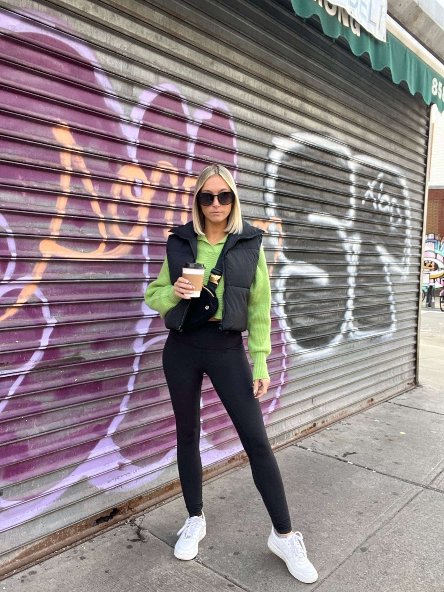 New York outfits, street style, street wear, New York fashion, fall fashion, puffer vest, sweater weather, leggings, fall flannel, fall shacket, handbag, crossbody bag, tote bag

#LTKstyletip #LTKitbag #LTKSeasonal