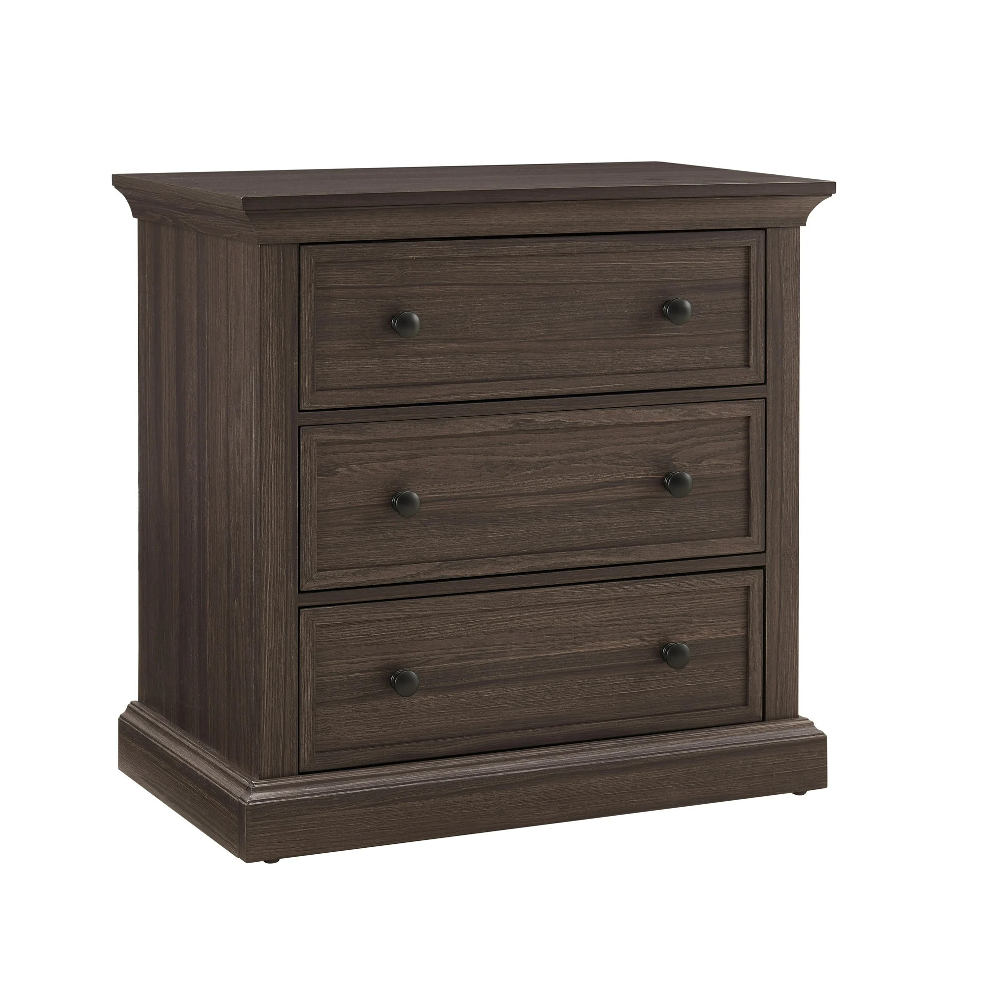 Better Homes & Gardens Canton 3-Drawer Nightstand with USB Port for Bed Room, Tobacco Oak Finish | Walmart (US)