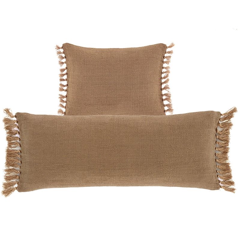 Evelyn Linen Parchment Decorative Pillow Cover | Annie Selke