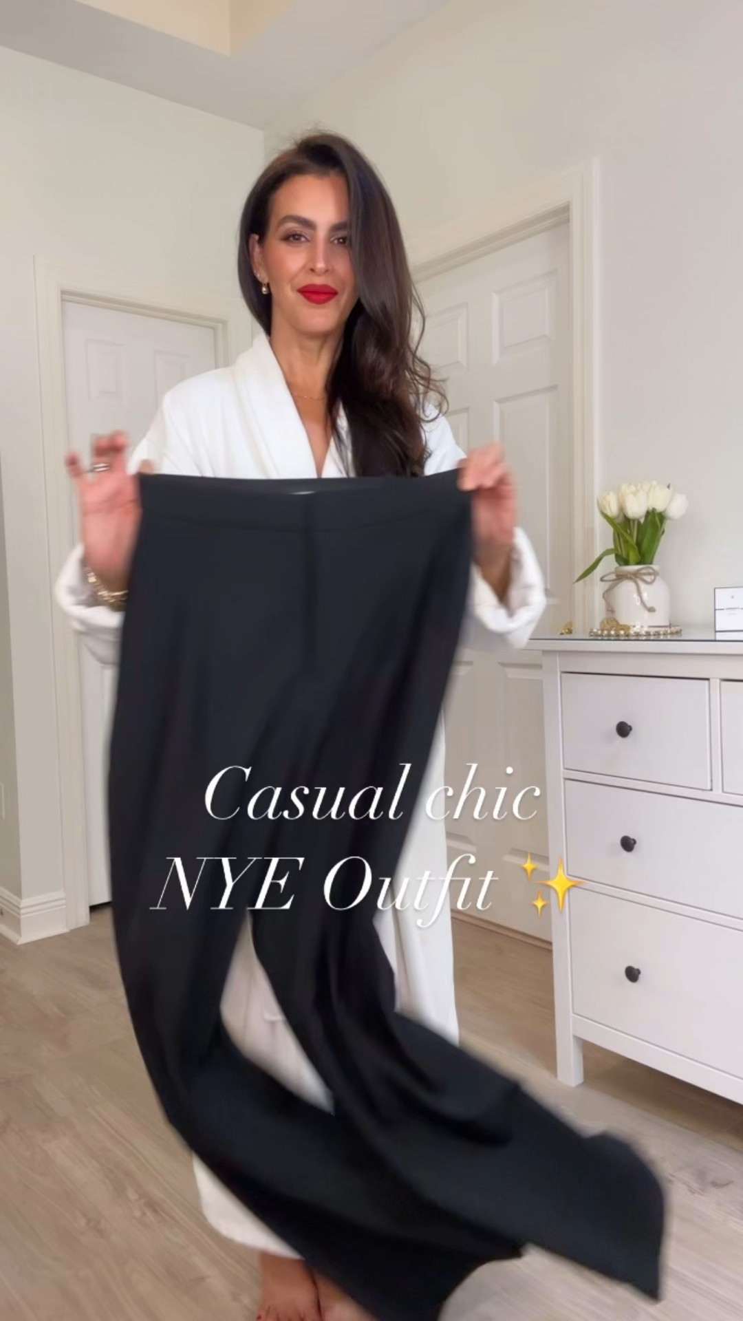 All details and sizing⬇️
Size 6 in blazer.
Size 2 in pants. 
Size M in sequin top. Very stretchy.
Lipstick is feels so grand.
Shoes are tts. Wearing size 9.5.
Adding a similar bag. 


#LTKHoliday #LTKSeasonal #LTKOver40