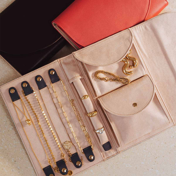 The Trifold Jewelry Case Blossom Micro Pebble | Poppy Barley