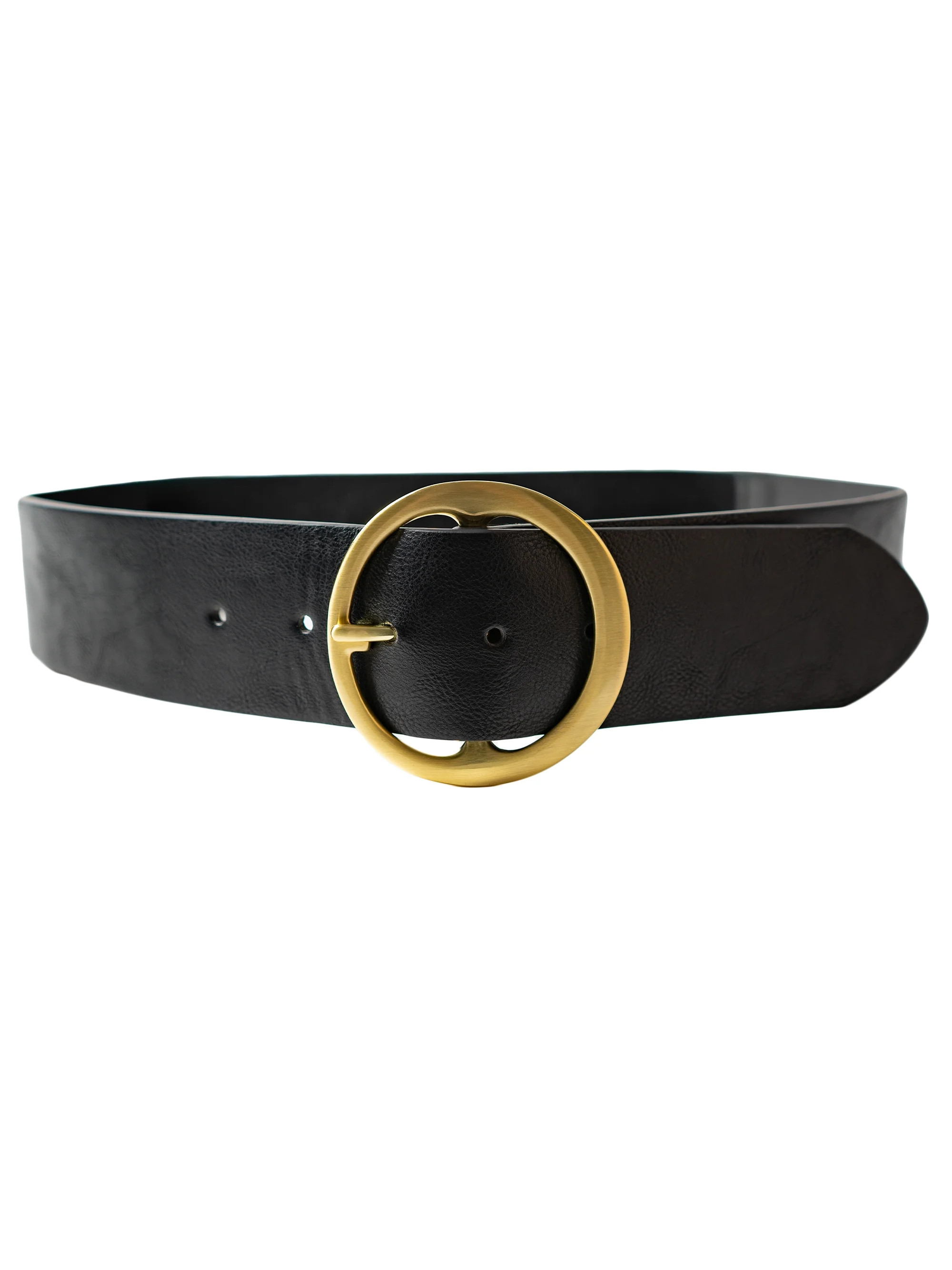 Time and Tru Women's Notched Buckle Stretch Belt, Black - Walmart.com | Walmart (US)