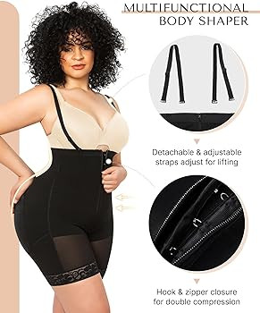 SHAPELLX Fajas Colombianas Shapewear for Women Tummy Control Plus Size Postpartum Body Shaper But... | Amazon (US)