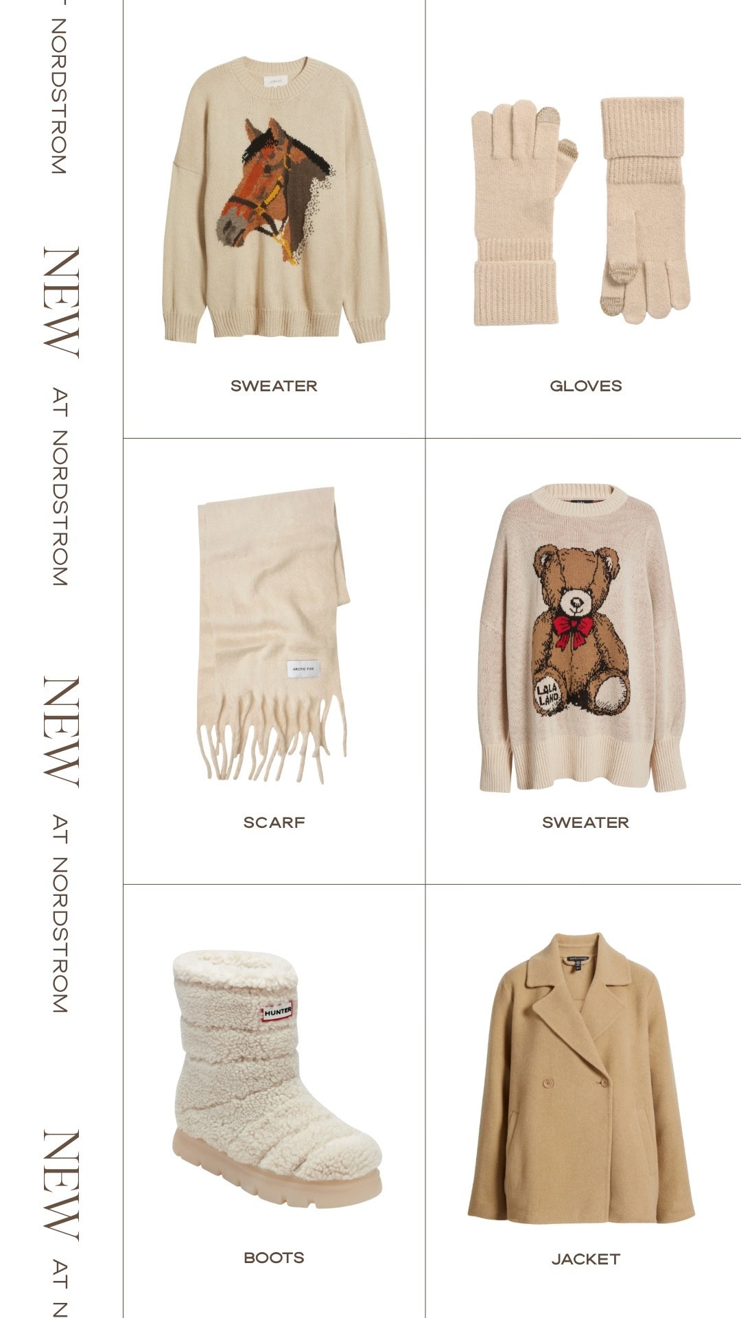 new at nordstrom!

1. sweater
2. gloves
3. scarf
4. sweater
5. boots
6. jacket

#LTKHoliday #LTKGiftGuide #LTKSeasonal