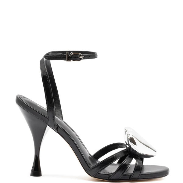 Amore Sandal in Black Leather | Larroude