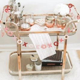 Serena Bar Cart - Gold | Linen Chest