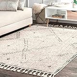 nuLOOM Camilla Moroccan Area Rug, 7' 6" x 9' 6", Ivory | Amazon (US)