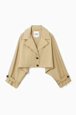 CROPPED HYBRID TRENCH COAT - BEIGE - COS | COS UK