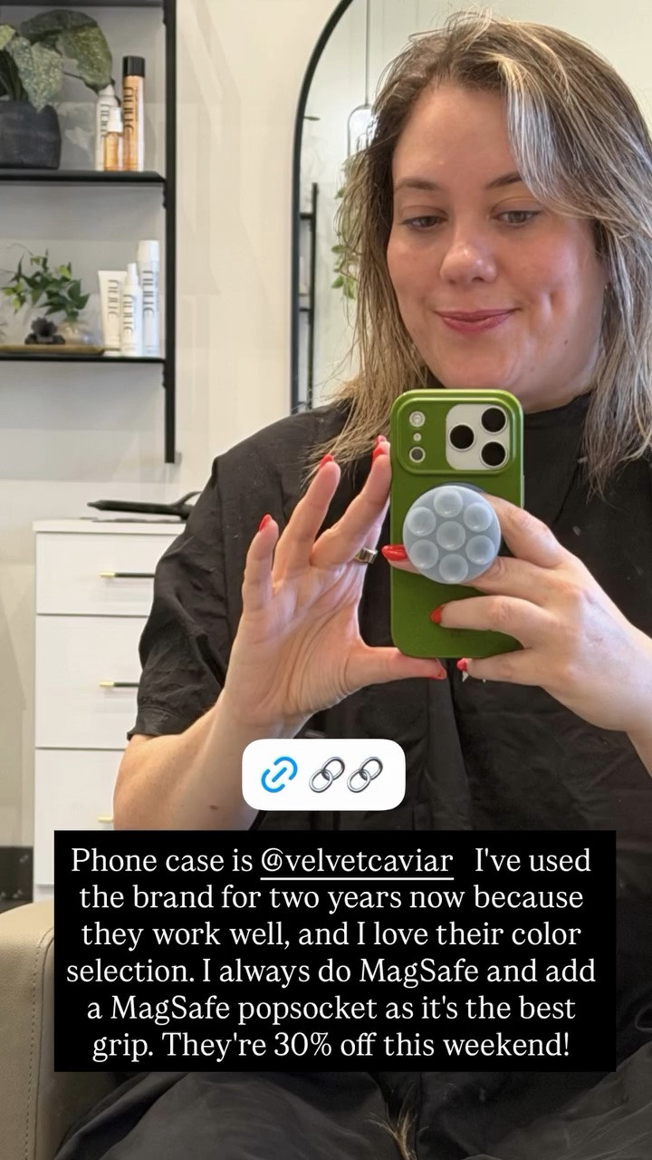 Phone case is @velvetcaviar  I've used the brand for two years now because they work well, and I love their color selection. I always do MagSafe and add a MagSafe popsocket as it's the best grip. They're 30% off this weekend!

#LTKSaleAlert