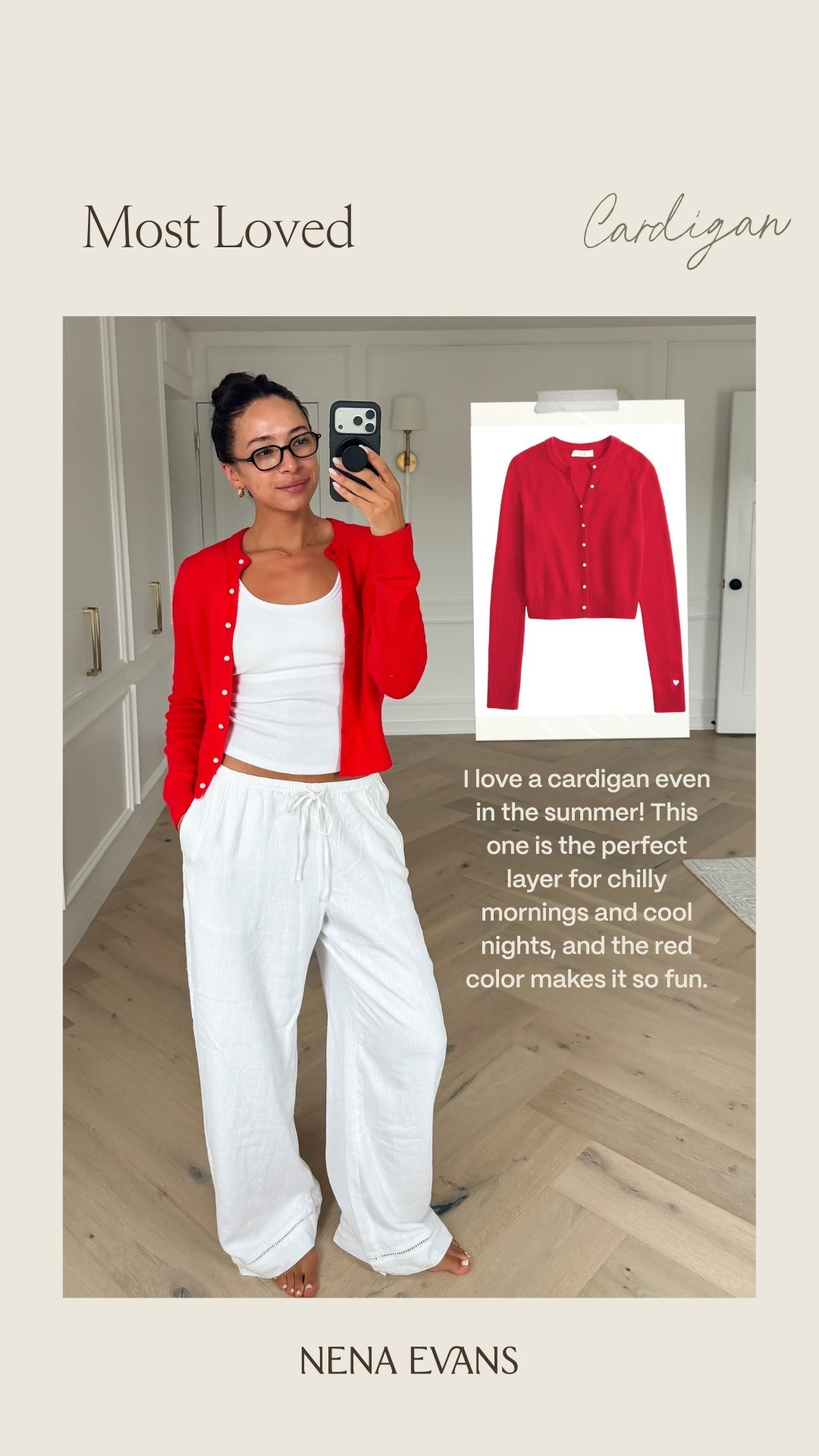 Most loved in May 🤍 This cardigan is SO soft and the bright red color is so fun for summer! Wearing size S white tank, size S white ruffle shorts and size S red cardigan 

summer outfit, summer style, mom outfit, postpartum outfit, weekend outfit, casual outfit, lunch outfit, errands outfit, vacation outfit

#LTKSeasonal