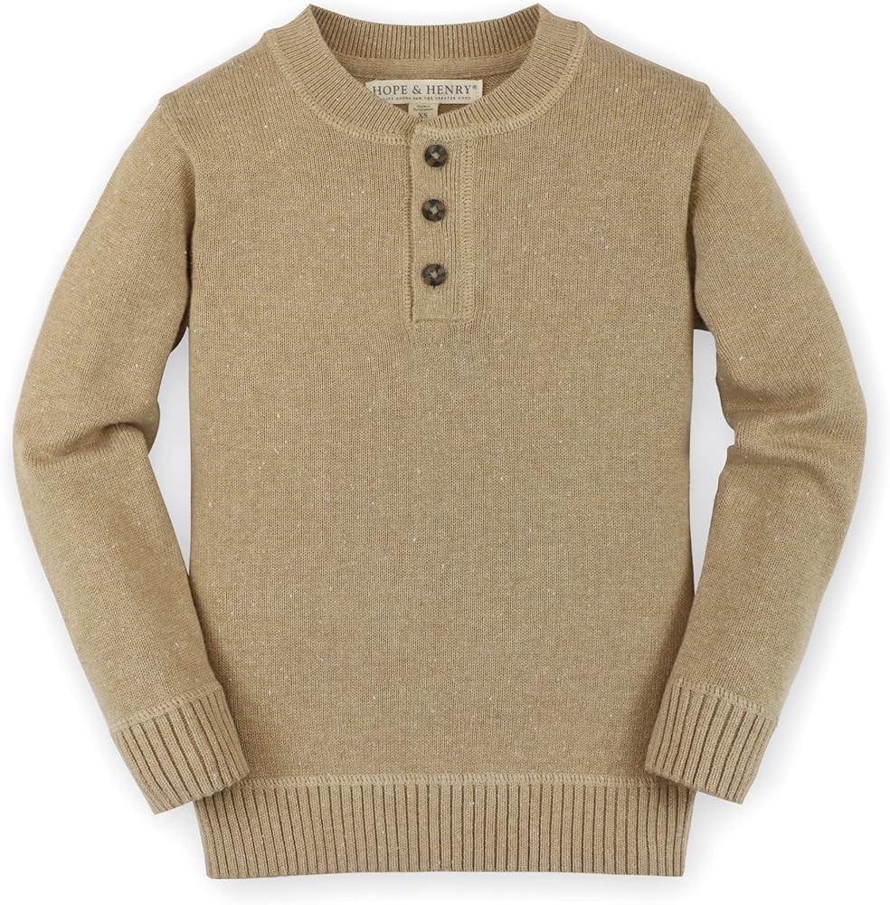 Hope & Henry Boys' Long Sleeve Henley Pullover Sweater | Amazon (US)