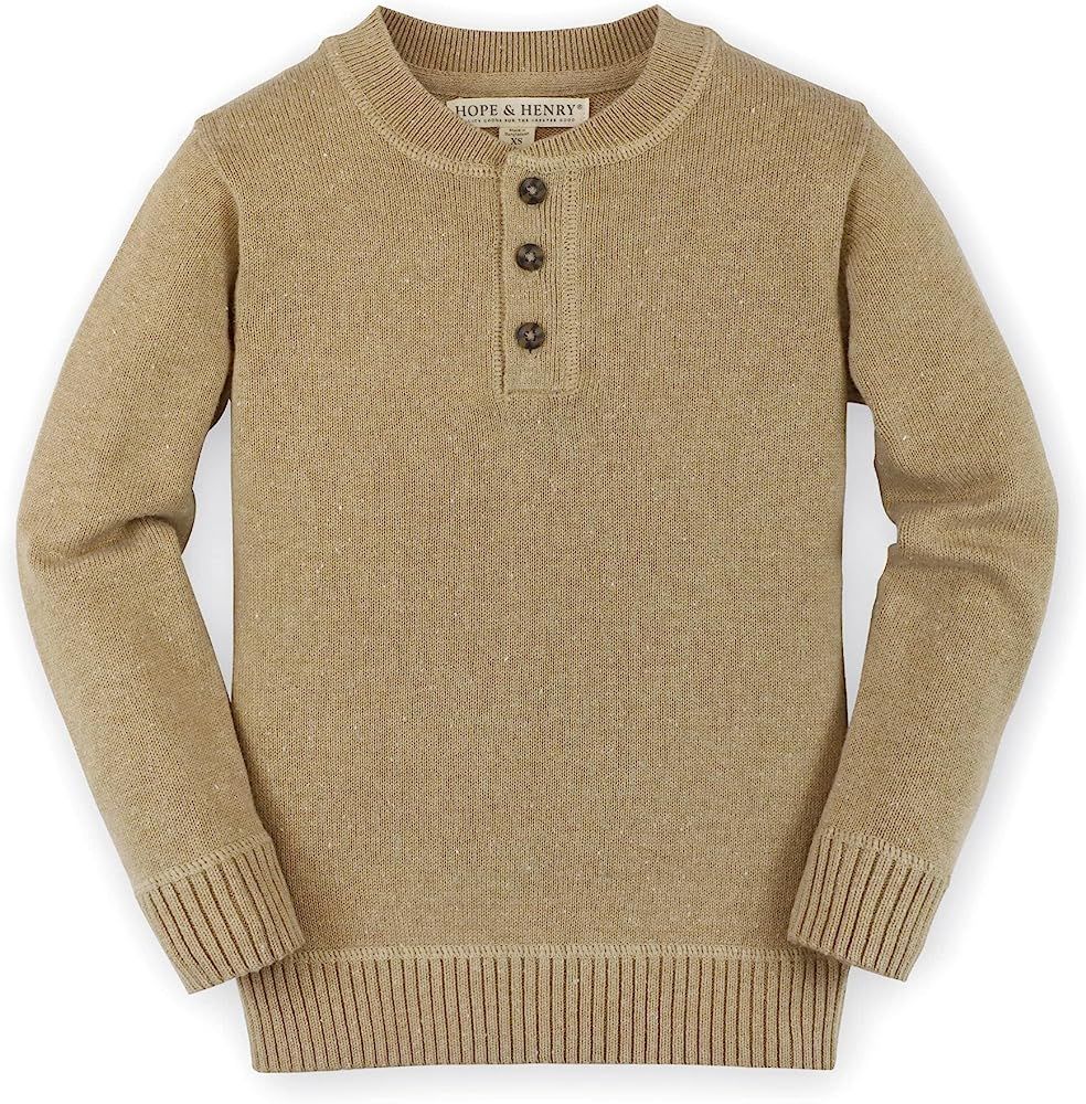 Hope & Henry Boys' Long Sleeve Henley Pullover Sweater | Amazon (US)