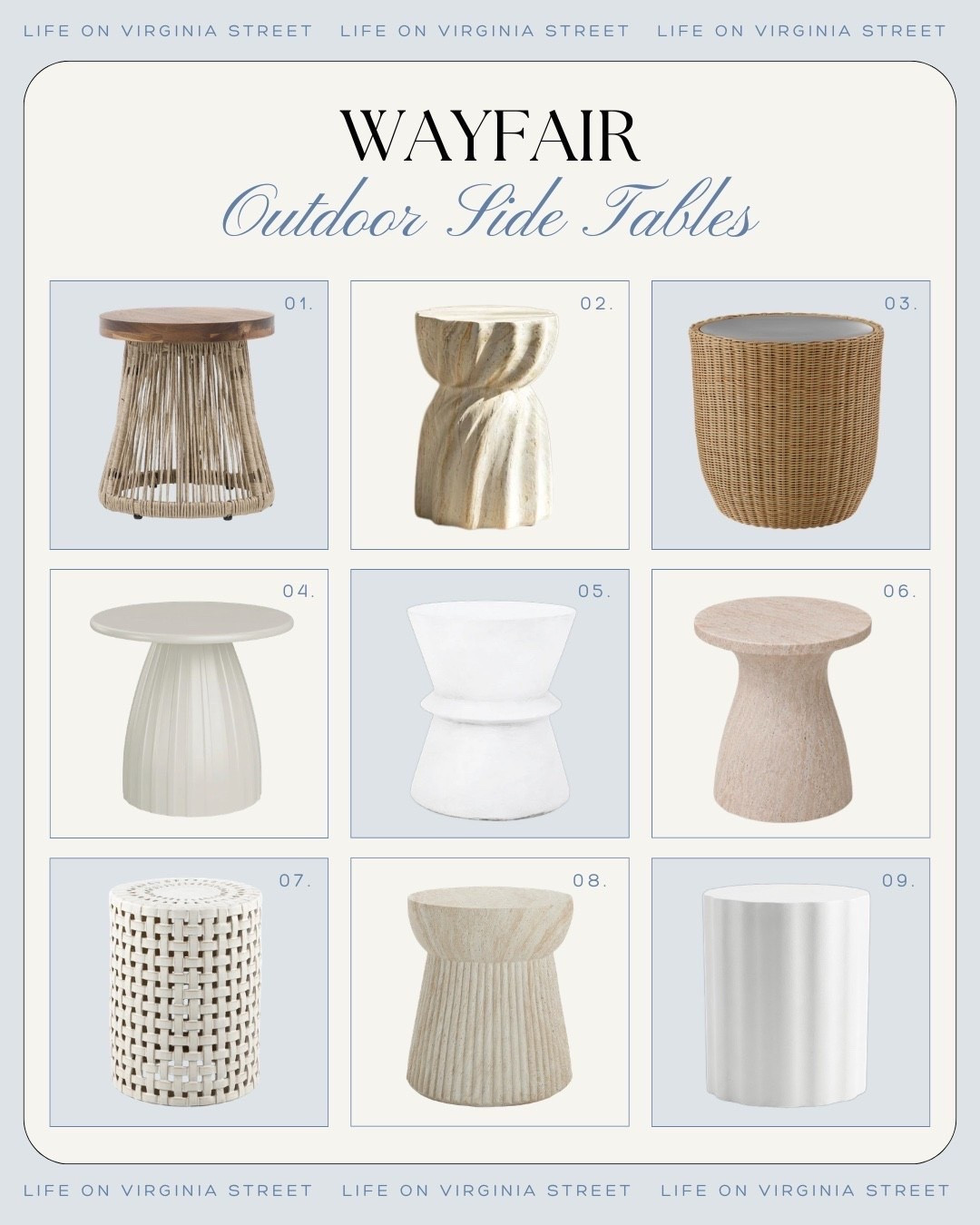 Wayfair outdoor side tables 🙌🏻🙌🏻

#LTKdayinmylife #LTKHome #LTKSeasonal