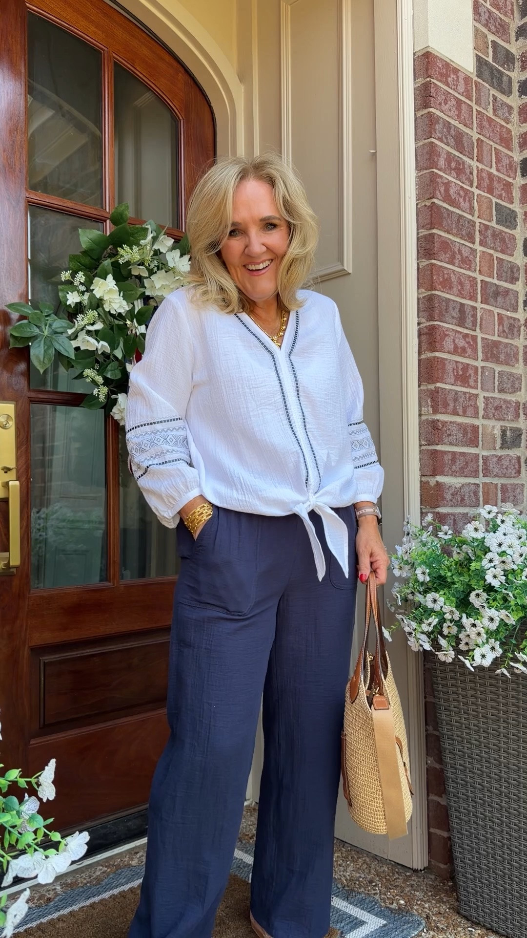 Gauze separates. So lightweight perfect for the heat
Wearing a size 1.0
10% off my tote with code NANETTE

#LTKOver40 #LTKSaleAlert #LTKootd