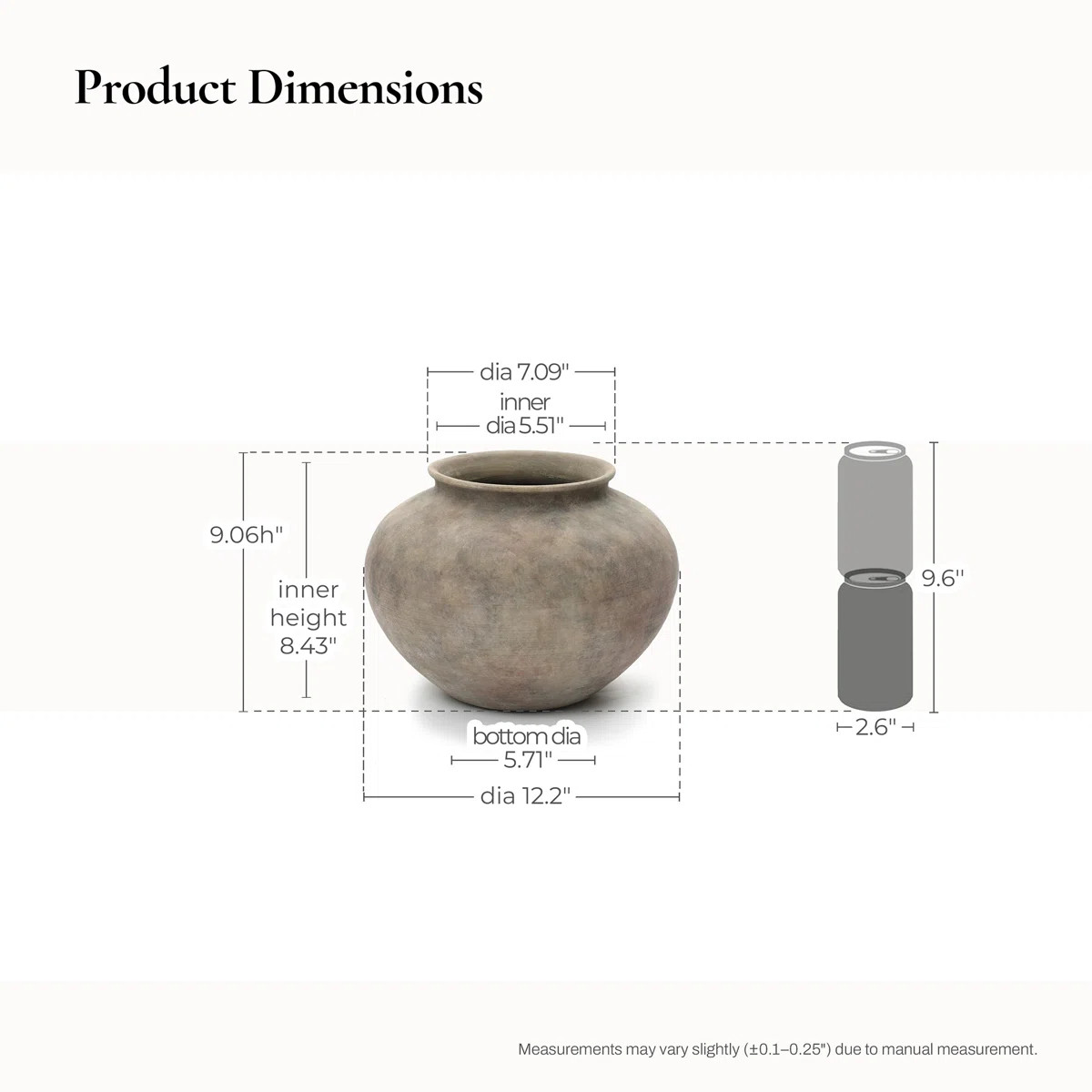 Rustic Ceramic Vase, Terracotta Pot Home Decor with Earthy Gray-Brown Finish, Multi Shape & Size ... | Wayfair North America