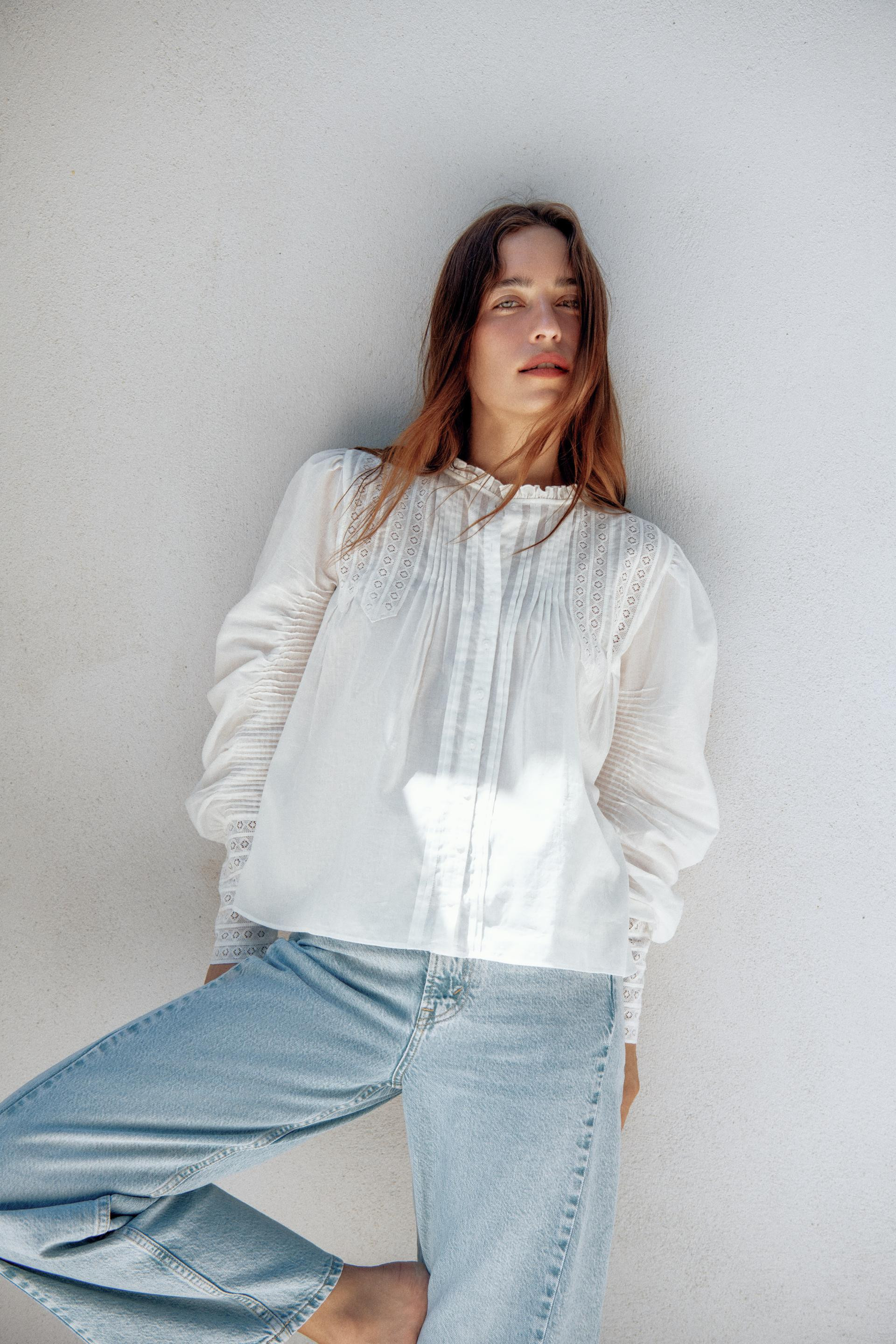 Zara - Zw Collection Romantic Shirt - White - Xs - Woman | Zara UK
