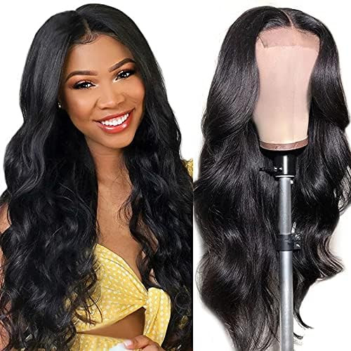 Amazon.com : Body Wave Lace Front Wigs Human Hair Brazilian Virgin Human Hair 4x4 Lace Closure Wi... | Amazon (US)