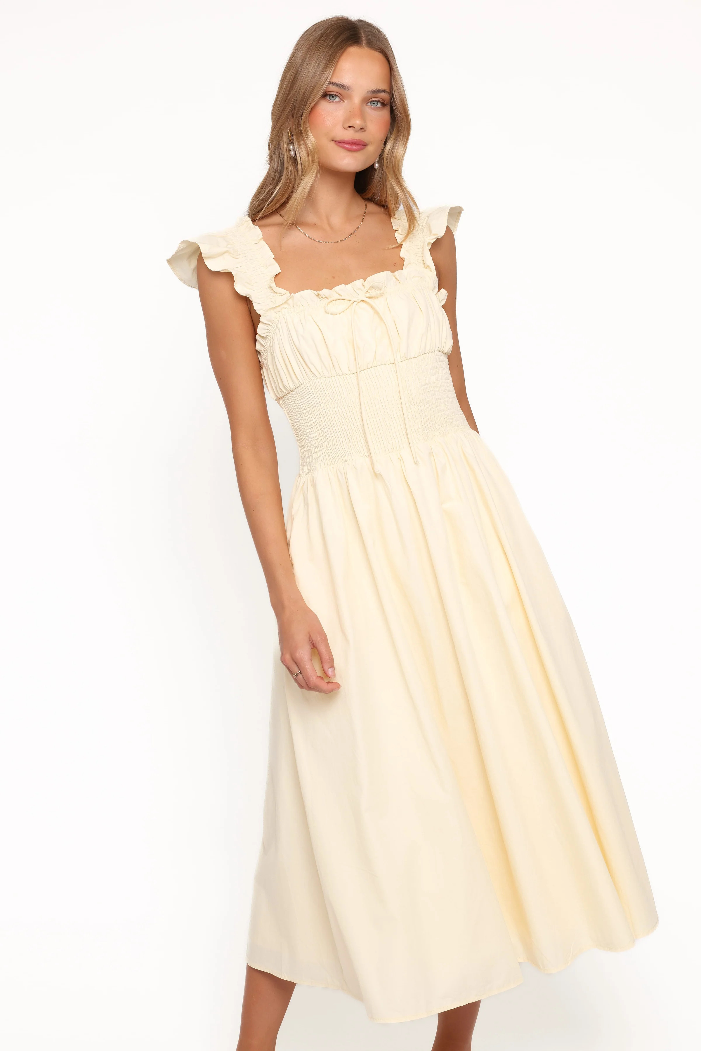 Bronte Midi Dress - Butter Yellow | Petal & Pup (US)