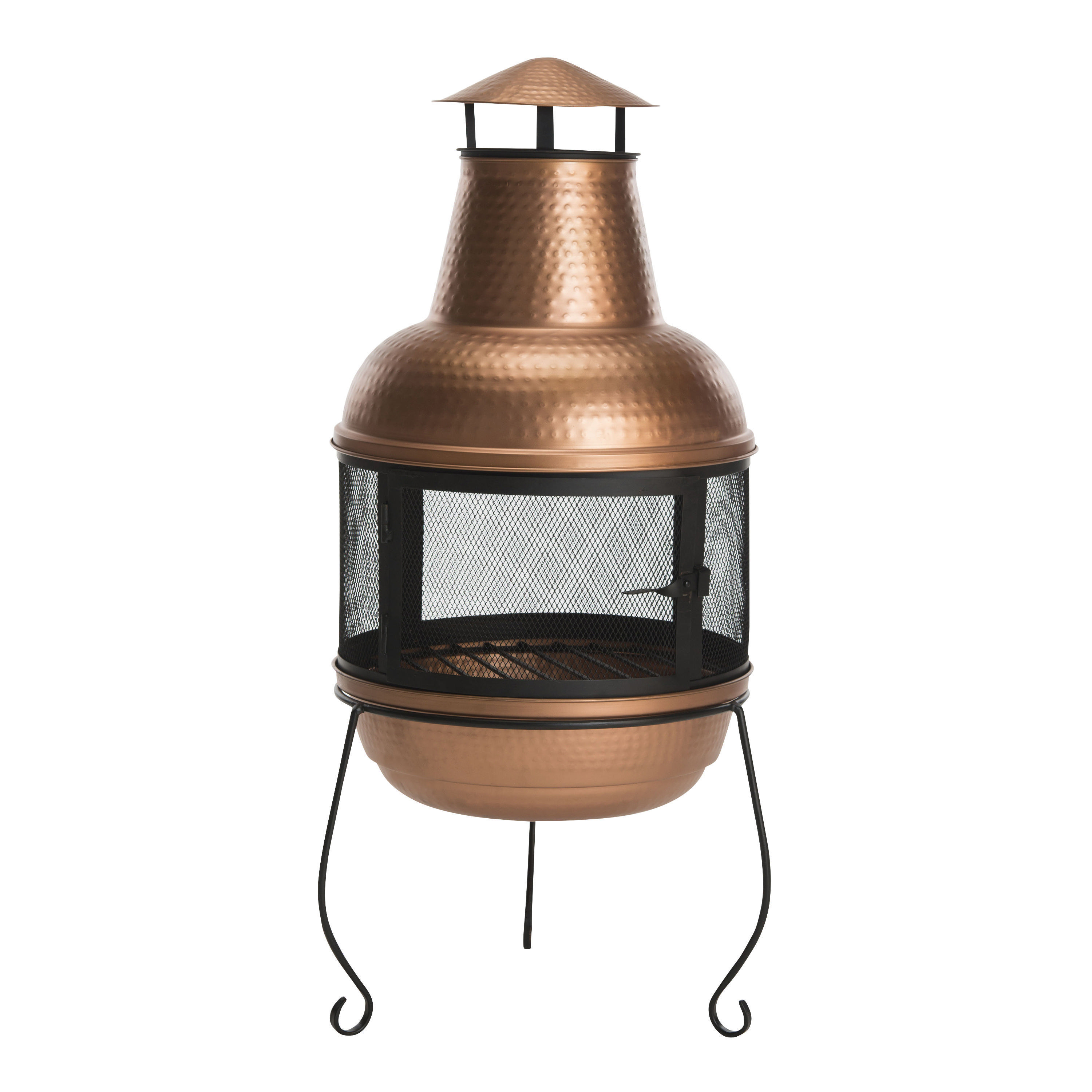 Copper Hammered Metal Chiminea | World Market