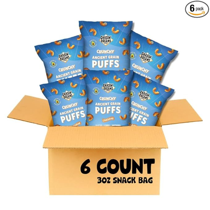 Chasin Dreams Crunchy Ancient Grain Puffs Made with Sorghum and Avocado Oil Gluten Free Corn Free... | Amazon (US)