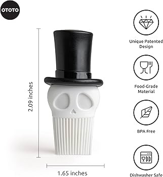 Skully Basting Brush by OTOTO - Silicone Pastry Brush, Kitchen Brush, Spooky Gifts, Skull Kitchen... | Amazon (US)