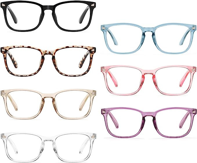 CCVOO 7 Pack Blue Light Blocking Reading Glasses, Anti Headache/Glare/Eye Strain Readers Computer... | Amazon (US)