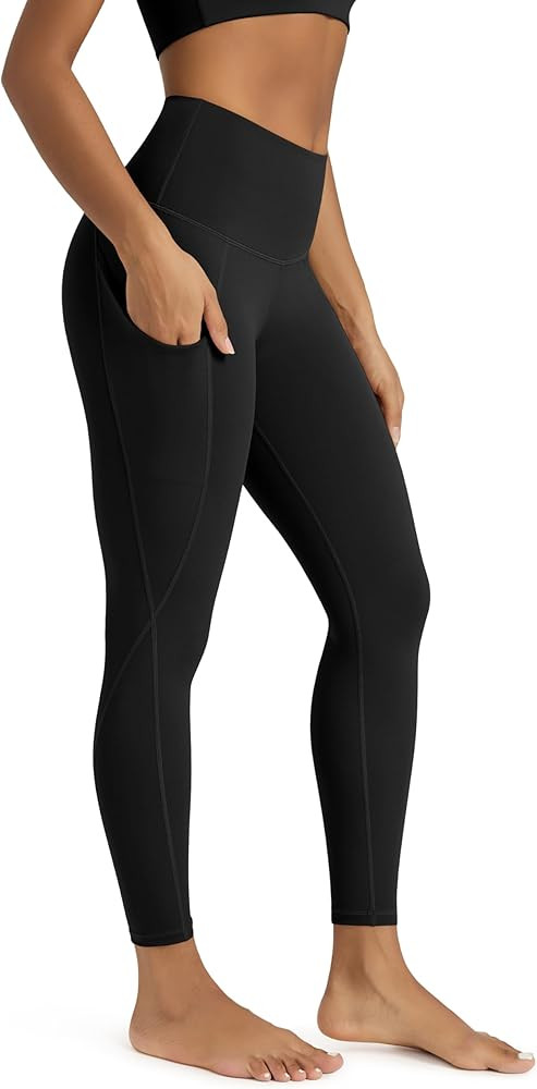 ODODOS Women's High Waisted Yoga Leggings with Pockets, Tummy Control Non See Through Workout Ath... | Amazon (US)